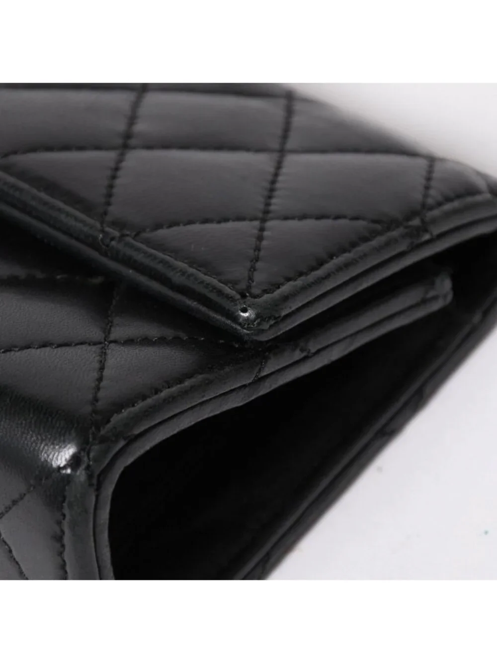 Chrome Hearts Dinner Clutch Large Cross Matelasse Lambskin Black
